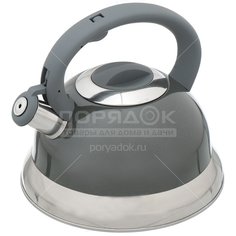 Чайник из нержавеющей стали Daniks M-015 со свистком, 3 л