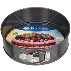 Форма для выпечки с антипригарным покрытием Daniks K-802(0,4) круглая разъемная, 22х6.8 см