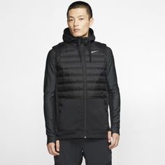 Мужской жилет с молнией во всю длину для тренинга зимой Nike Therma