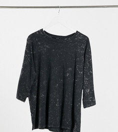 Серая футболка свободного кроя в сером цвете с эффектом кислотной стирки Vero Moda Curve-Серый