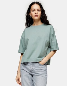 Свободная футболка мятного цвета Topshop-Зеленый