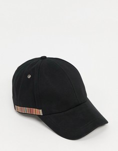Черная классическая бейсболка с полосками Paul Smith-Черный