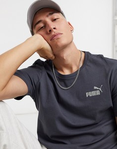 Черная выбеленная футболка Puma Essential-Черный