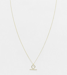 Позолоченное ожерелье из стерлингового серебра с Т-образной застежкой Kingsley Ryan-Золотой
