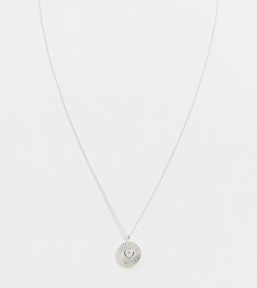 Ожерелье из стерлингового серебра с подвеской в виде диска с сердцем Kingsley Ryan-Серебряный