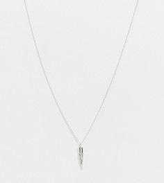 Ярусное ожерелье из стерлингового серебра с тонкой подвеской-шипом Kingsley Ryan-Серебряный