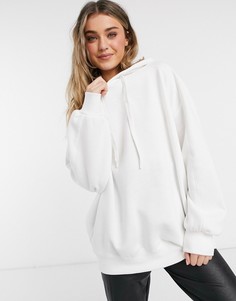 Oversized-худи белого цвета Bershka-Белый