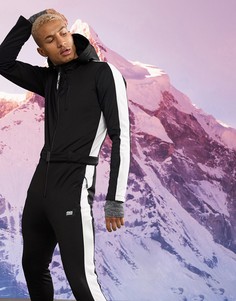 Горнолыжный комбинезон узкого кроя с полосками по бокам ASOS 4505 ski-Черный