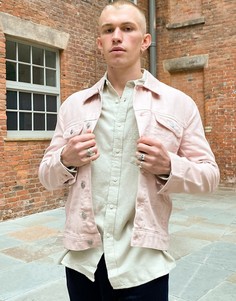 Джинсовая куртка розового цвета в стиле вестерн ASOS DESIGN-Розовый