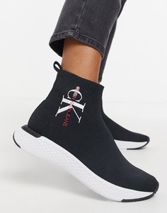 Черные ботинки с логотипом Calvin Klein Jeans-Черный