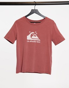 Футболка бордового цвета Quiksilver Standard-Красный