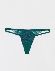 Зеленые/темно-синие соблазнительные кружевные стринги Ann Summers-Зеленый