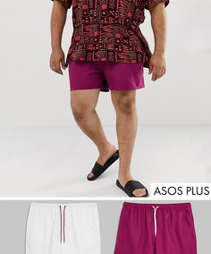 Короткие шорты для плавания ASOS DESIGN Plus-Мульти
