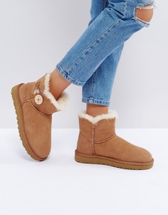 Ботинки UGG Mini Bailey Button II Chestnut-Рыжий