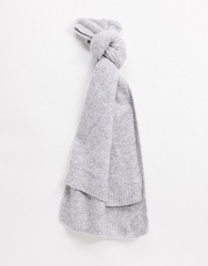 Мягкий oversized-шарф светло-серого цвета-Серый Vero Moda