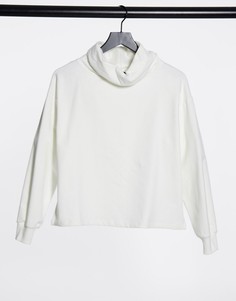 Уютный снежно-белый свитшот с высоким воротом ASOS DESIGN