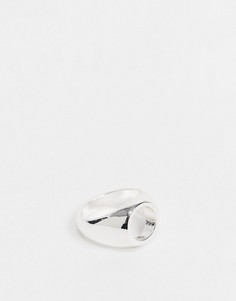 Кольцо-печатка с круглым отверстием Bolongaro Trevor-Серебряный