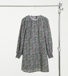 Платье мини с объемными рукавами и цветочным принтом Vero Moda Tall-Многоцветный