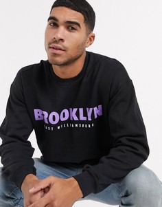 Черный свитшот New Look Brooklyn
