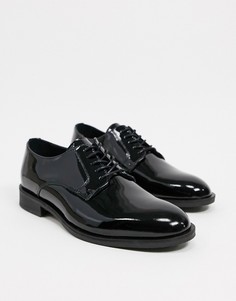 Черные дерби из лакированной кожи Selected Homme-Черный