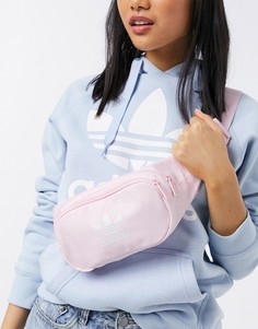 Розовая сумка-кошелек на пояс с логотипом-трилистником adidas Originals-Розовый