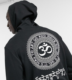 Черный худи в стиле oversized с принтом "ОМ" на спине Only & Sons – эксклюзивно для ASOS