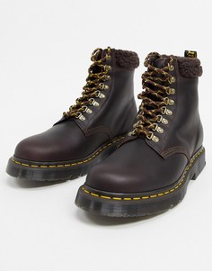 Массивные ботинки цвета какао с флисовой подкладкой Dr Martens 1460-Коричневый цвет