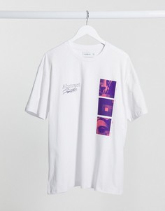 Белая футболка с абстрактным квадратным принтом Topman-Белый