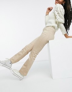 Расклешенные джинсы бежевого оттенка Vero Moda-Коричневый цвет