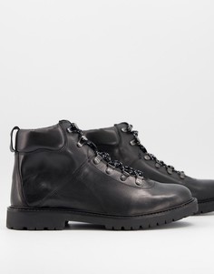 Ботинки на шнуровке с усиленной пяткой H by Hudson Effra-Черный