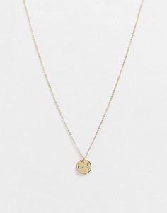 Позолоченное ожерелье с гравировкой созвездия Скорпиона на подвеске Z for Accessorize-Золотой