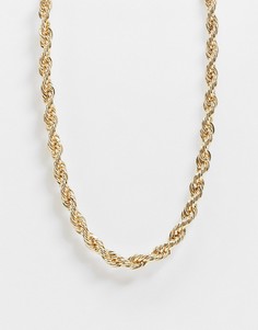 Золотистое перекрученное ожерелье River Island-Золотой