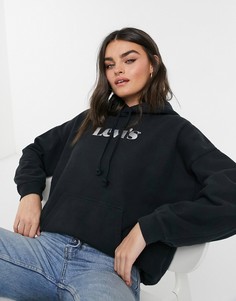 Черный худи с логотипом Levis