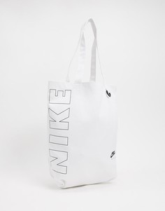 Белая парусиновая сумка-тоут с логотипом-галочкой Nike-Белый