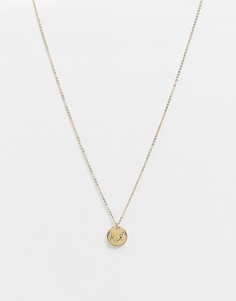 Позолоченное ожерелье с гравировкой созвездия Водолея на подвеске Z for Accessorize-Золотой