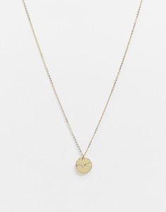 Позолоченное ожерелье с гравировкой созвездия Тельца на подвеске Z for Accessorize-Золотой