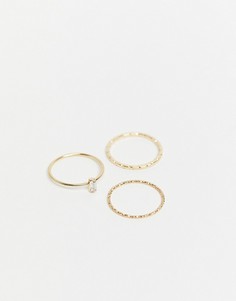 Золотистые наборные кольца Accessorize-Золотой