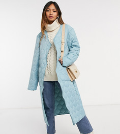 Удлиненное стеганое пальто в стиле oversized Native Youth-Синий