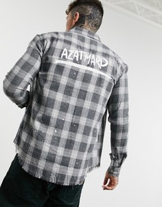 Серая клетчатая рубашка Azat Mard-Серый