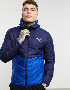 Синий утепленный пуховик PUMA