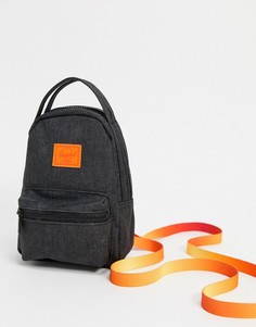Черный/оранжевый маленький рюкзак Herschel Supply co. Nova