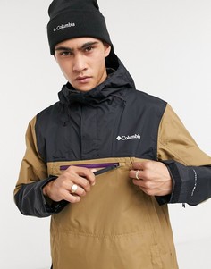 Коричневая горнолыжная куртка с капюшоном Columbia Park Run-Коричневый