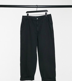 Черные свободные чиносы ASOS DESIGN Curve-Черный
