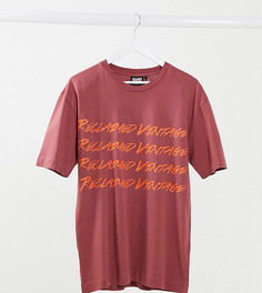 Бордовая футболка унисекс с логотипами Reclaimed Vintage inspired-Розовый