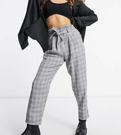 Серые брюки в клетку Missguided Petite-Серый