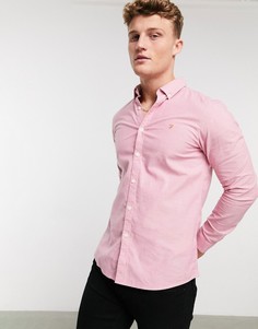 Приталенная рубашка с длинными рукавами Farah-Розовый