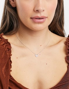 Серебристое ожерелье с прозрачным хрусталем Pilgrim-Серебряный