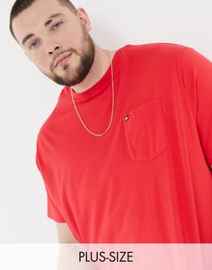 Красная футболка с круглым вырезом Tommy Hilfiger Big & Tall-Красный