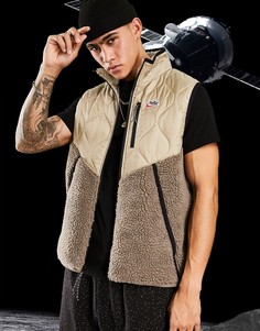 Черный жилет со вставками из флиса Nike Heritage Essentials Winter-Neutral
