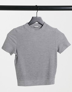 Серая футболка с короткими рукавами Pimkie-Серый